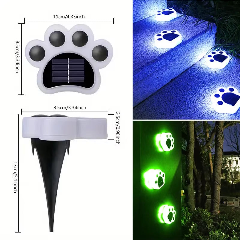 4/1Pack Solar Cat Claw Buried Light Outdoor Waterproof Outdoor Courtyard Garden Layout Villa Small Yard Decoration Lawn Light