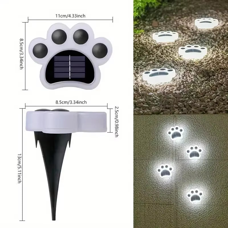 4/1Pack Solar Cat Claw Buried Light Outdoor Waterproof Outdoor Courtyard Garden Layout Villa Small Yard Decoration Lawn Light