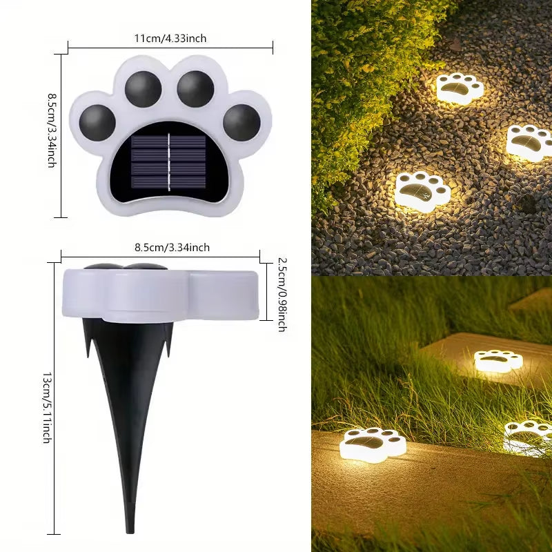 4/1Pack Solar Cat Claw Buried Light Outdoor Waterproof Outdoor Courtyard Garden Layout Villa Small Yard Decoration Lawn Light